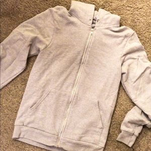 Grey zip up hoodie